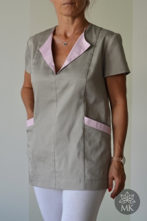 HALENA Bára šedá-růžová